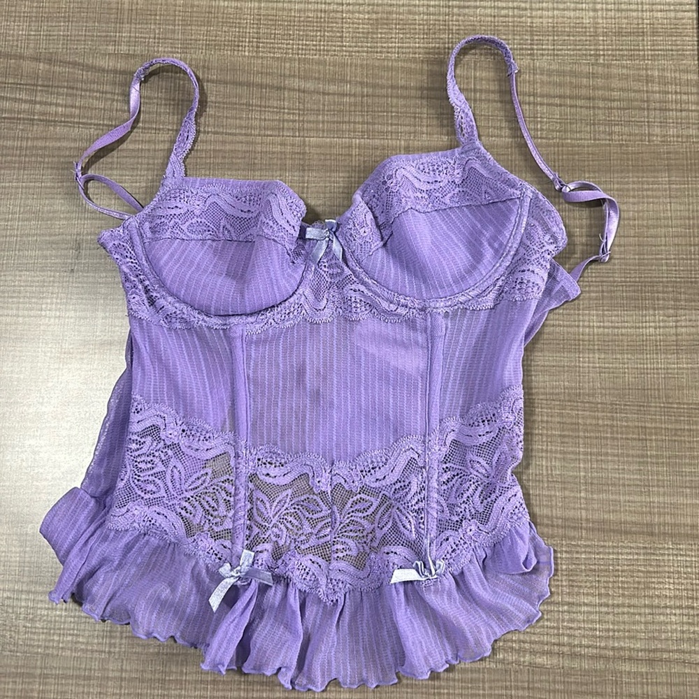Purple Bow Corset Top